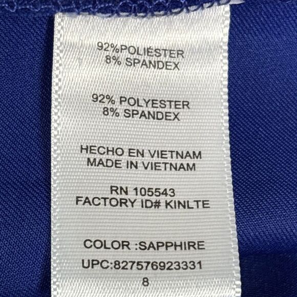 Milly for Design Nation Scuba Skater Dress Size 8 Sapphire Blue Fit and Flare - Picture 8 of 9